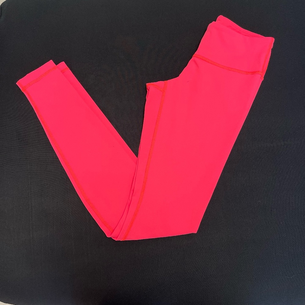 Lululemon Wunder Under Pant *Full-On Luon electric coral size 4